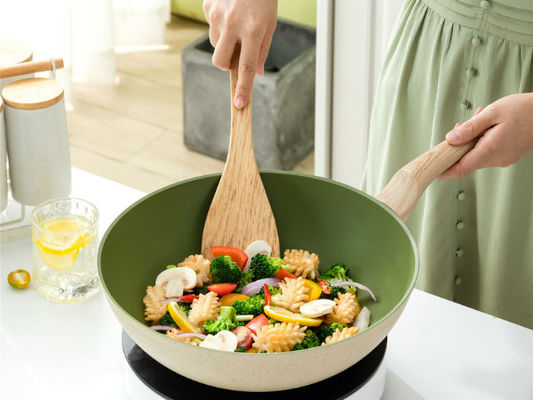 Frigideira chinesa de alumínio superior Pan With Durable Loop Handles