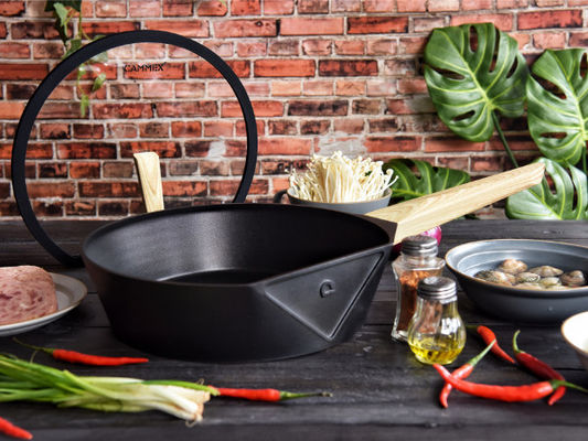 Cookware 11Inch de alumínio que frita a base de aço de Pan Heavy Duty With Stainless