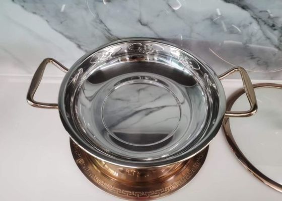 grupo de aço inoxidável do bufete do prato aquecendo-se por atrito de 26cm
