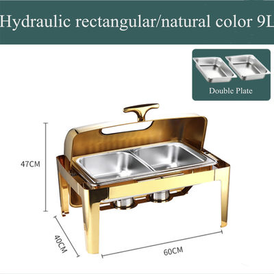 Isolação visível retangular de aço inoxidável Flip Meal completo de Buffy Stove Heating Meal Hotel