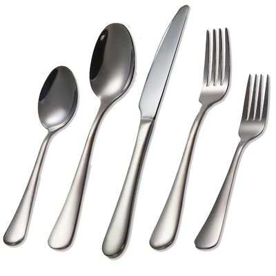 Forquilha de aço inoxidável da faca 304 e grupo da colher para o jantar excelente
