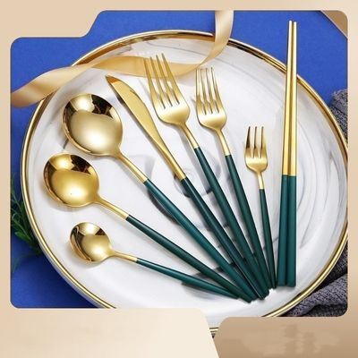 304 feitos sob encomenda a cutelaria de aço inoxidável ajustou-se luxuoso para a cozinha
