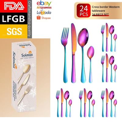 Grupo de aço inoxidável portátil de 304 cutelarias perfeito para jantar salão
