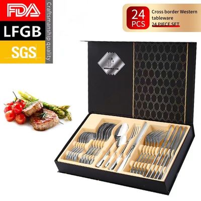 Grupo de aço inoxidável portátil de 304 cutelarias perfeito para jantar salão