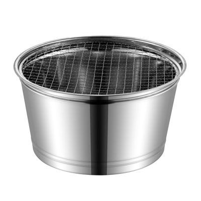 Forno de churrasco portátil de aço inoxidável de 29 cm para acampar