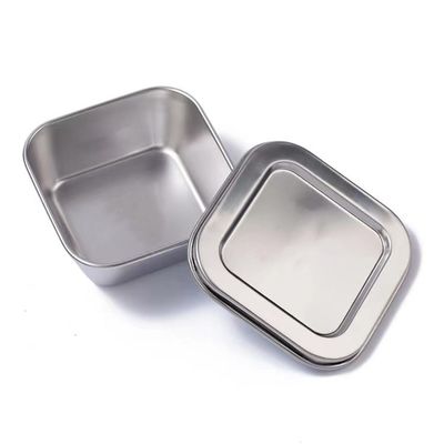Containers de aço inoxidável à prova de vazamento com tampa para armazenamento de alimentos