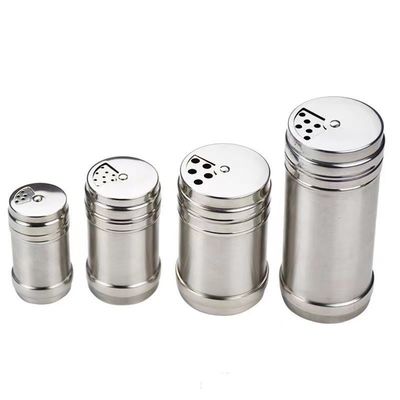 Jar de condimento de churrasco doméstico de aço inoxidável com tampa giratória