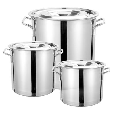 Pato de sopa de aço inoxidável 304 de grande capacidade com tampa
