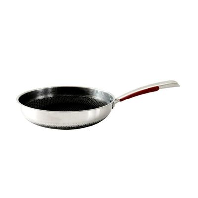 304 aço inoxidável, distribuição uniforme de calor, versátil, punho ergonômico, fácil de limpar