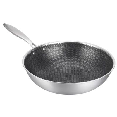 304 aço inoxidável, distribuição uniforme de calor, versátil, punho ergonômico, fácil de limpar
