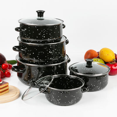 Conjunto de panelas de alumínio de duas orelhas de 5 peças para cozinhas modernas