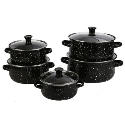 Conjunto de panelas de alumínio de duas orelhas de 5 peças para cozinhas modernas