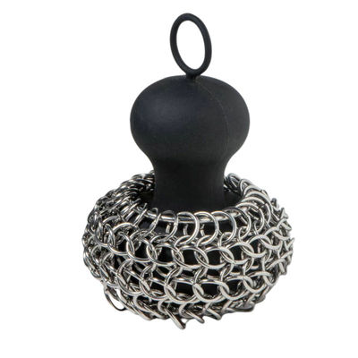 Skillet Pan Cast Iron Scrubber Dish Brush com alça de silicone