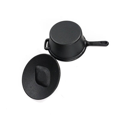 Caixa de ferro fundido coberta com alça longa   Perfeito para cozinhar na estufa, forno e churrasqueira