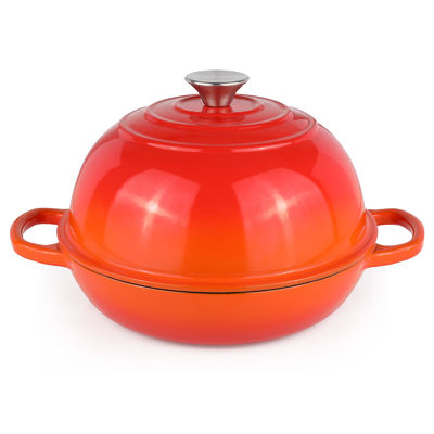 Forno holandês de ferro fundido em esmalte de 6 QT Perfeito para assar, cozinhar e cozinhar lentamente