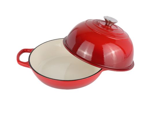O forno holandês de ferro fundido em esmalte de 6QT é perfeito para assar, guisados e cozinhar lentamente.
