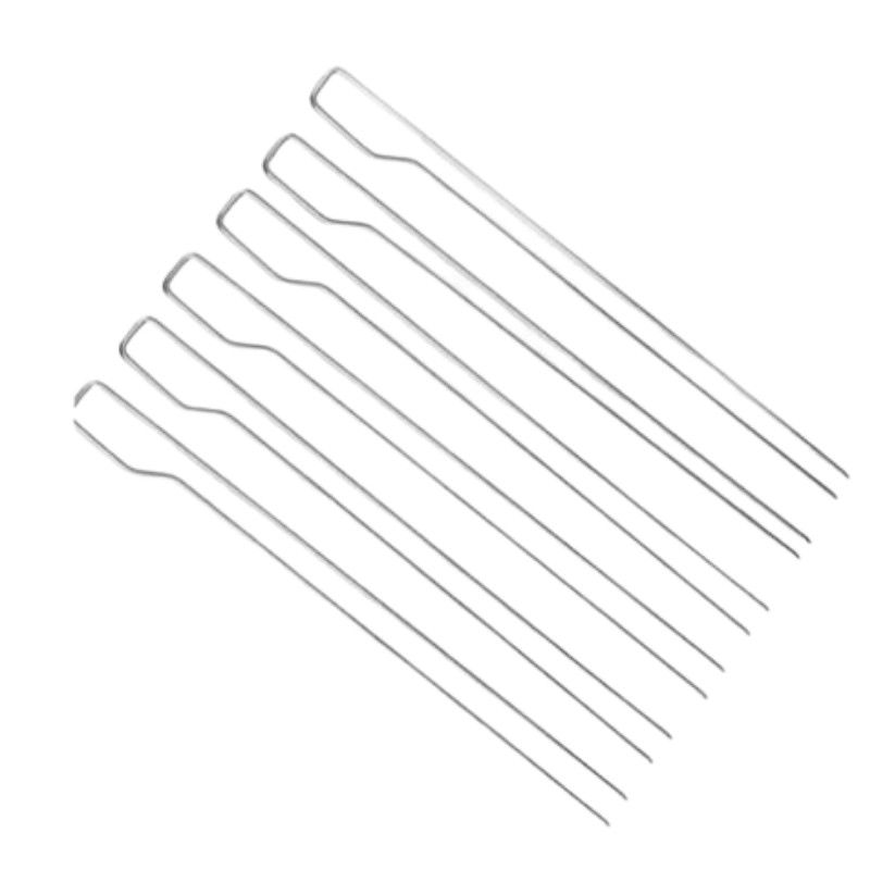 29,2 X o Cookware de acampamento de 2.8CM ajustou a forquilha do no espeto da carne da grade da agulha do ASSADO 6Pcs
