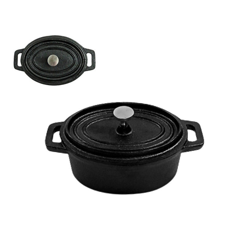 Matt Blake Cast Iron Casserole 4.5/7.2 quartos com o revestimento pre temperado
