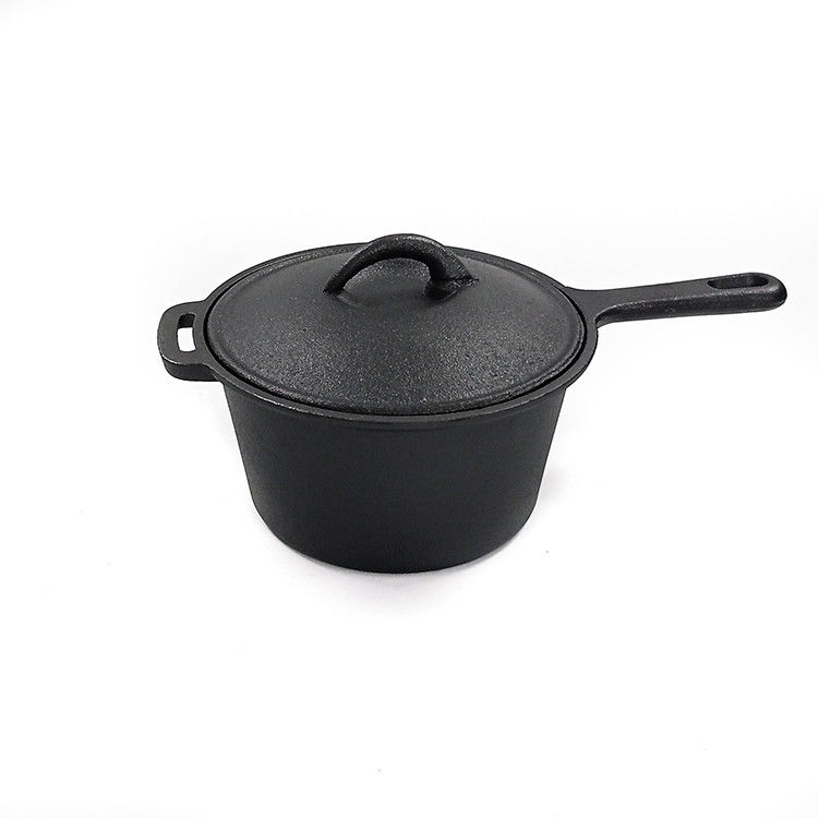 Caixa de ferro fundido coberta com alça longa   Perfeito para cozinhar na estufa, forno e churrasqueira