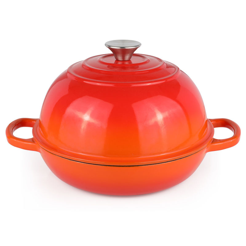 Forno holandês de ferro fundido em esmalte de 6 QT Perfeito para assar, cozinhar e cozinhar lentamente