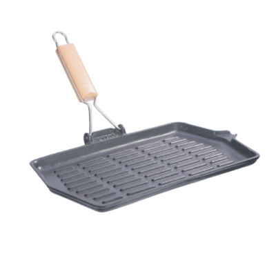a grade do ferro fundido 13.8inch grelha não a grade Pan For Camping da vara