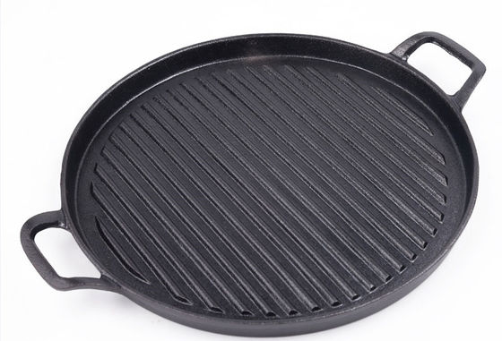 ASSE a chapa para assar pre temperado Pan With Superior Heat Retention do ferro fundido