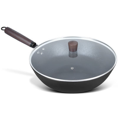 Não punho de madeira de Pan Good Heat Retention With do frigideira chinesa chinês da vara