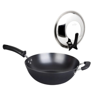 Tampa chinesa ISO9001 de Pan Pre Seasoned With Glass do frigideira chinesa da prova da oxidação