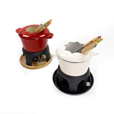 Do OEM do ferro fundido do fondue potenciômetros do fondue de queijo do esmalte da vara não 1,5 quartos