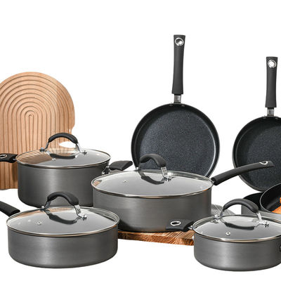 Conjunto de utensílios de cozinha de alumínio durável com revestimento antiaderente